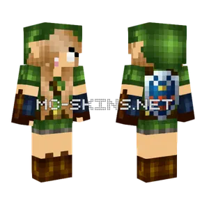 Female Link Herobrine Minecraft skin