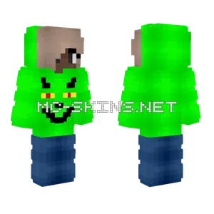 Female Mr Grinch Hoodie Minecraft skin