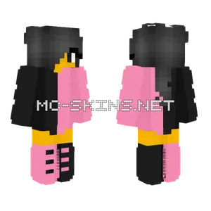 Female Pink N Black Ponytail Minecraft skin