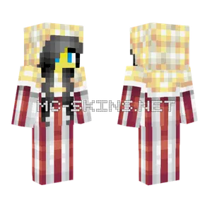 Female Popcorn Onesie Minecraft skin