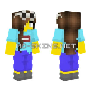 Female Supreme Goggles Minecraft skin