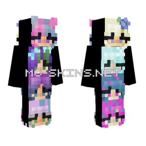 Fields Mountains Stars Minecraft skin