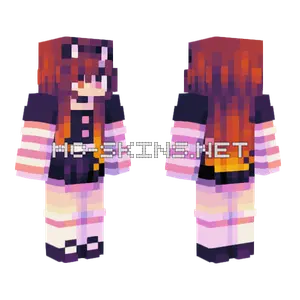 Fiery Anime Girl Minecraft skin
