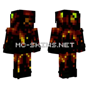 Fiery Lava Boy Minecraft skin