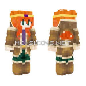 Fiery Mushroom Girl Minecraft skin