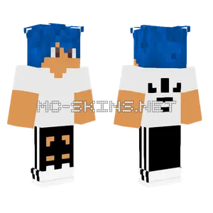 Finn2 Blue Hoodie Minecraft skin