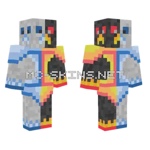 Fire and Ice Creeper Minecraft skin