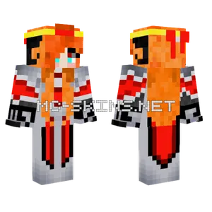 Fire Girl Minecraft skin
