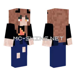 Fire Girl Minecraft skin