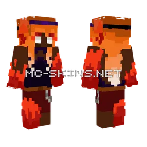 Fire Man Minecraft skin