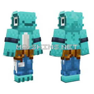 Fishie Light Blue Minecraft skin