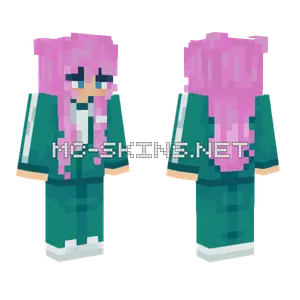 Fixed Magenta Squid Game Girl Minecraft skin
