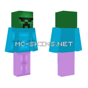Flat Creeper Reupload Minecraft skin