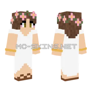 Floral Wreath Girl Minecraft skin