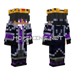 Fluxion With Crown Minecraft skin