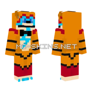 FNAF Glamrock Freddy Minecraft skin