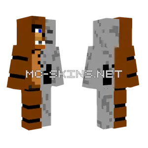 Freddy Fazbear and Skeleton Minecraft skin