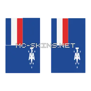 French Southern and Antarctic Lands Flag cape, outside and lining