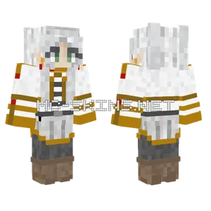 Frieren White Mage Minecraft skin