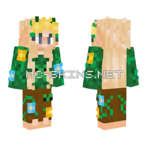 Frog and Flowers Minecraft skin