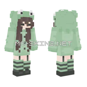 Frog Girl Minecraft skin