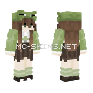 Frog Girl Minecraft skin