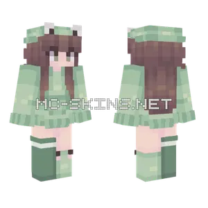 Frog Girl Minecraft skin
