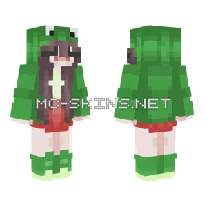 Frog Girl Minecraft skin