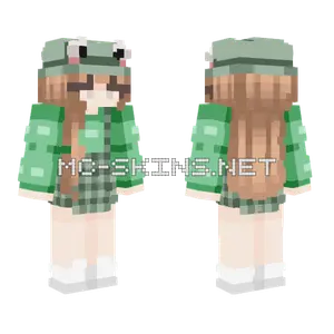 Frog Girl VII Minecraft skin