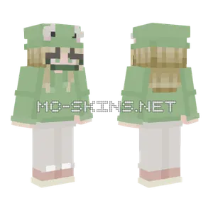 Frog Girl With Mask Minecraft skin