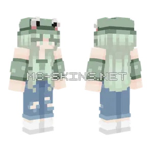 Frog Girl X Minecraft skin
