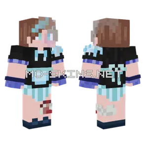 Froyo Light Blue Maid Minecraft skin