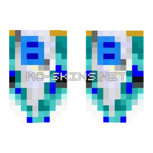 Frozen Blue Crystal cape, outside and lining