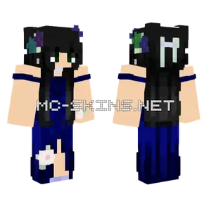 Frr Blue Dress Minecraft skin