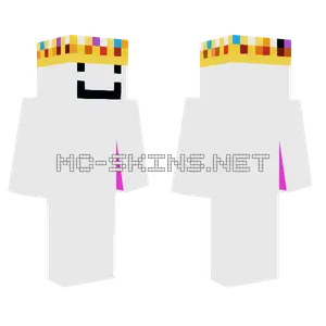 Full White With Crown Minecraft skin