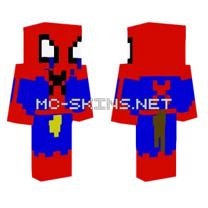 Funny Spiderman Minecraft skin
