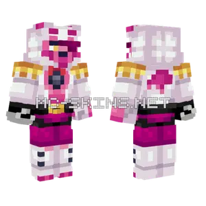 Funtime Foxy Stylized Minecraft skin