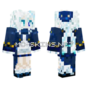 Furina Blue Outfit Minecraft skin