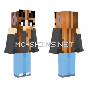 Furry Anime Girl Minecraft skin