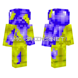 Fusion Steve Indigo Yellow Minecraft skin