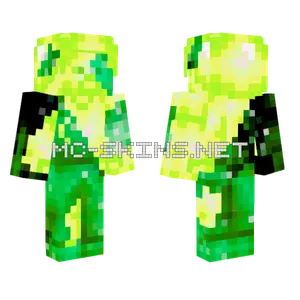 Fusion Steve Neon Lime Minecraft skin