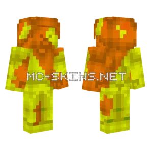 Fusion Steve Orange Yellow Minecraft skin
