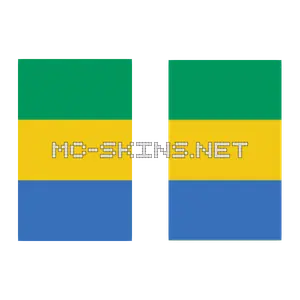 Gabon Flag cape, outside and lining