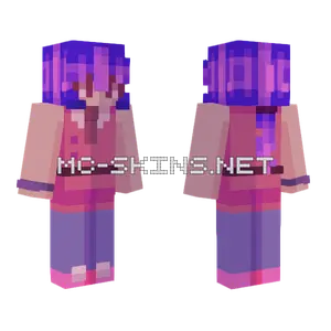 Galaxy Hair School Girl Minecraft skin