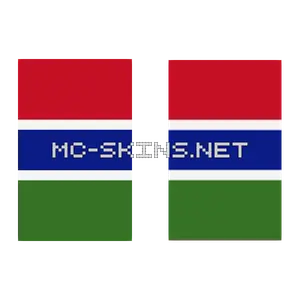 Gambia Flag cape, outside and lining