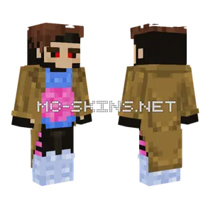Gambit X Men 97 Minecraft skin