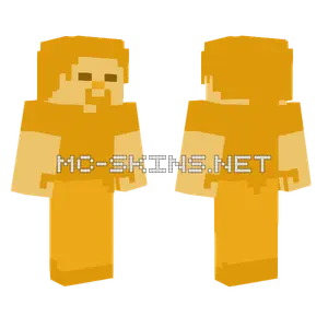 Gamboge Yellow Blank Steve Minecraft skin