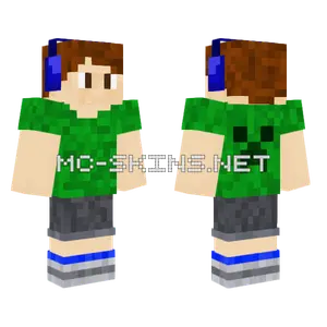 Gamer Leo Creeper Minecraft skin