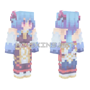 Ganyu Anime Girl Minecraft skin