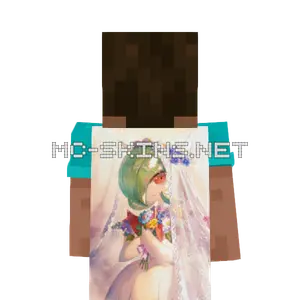 Gardevoir Wedding Dress cape, outside and lining